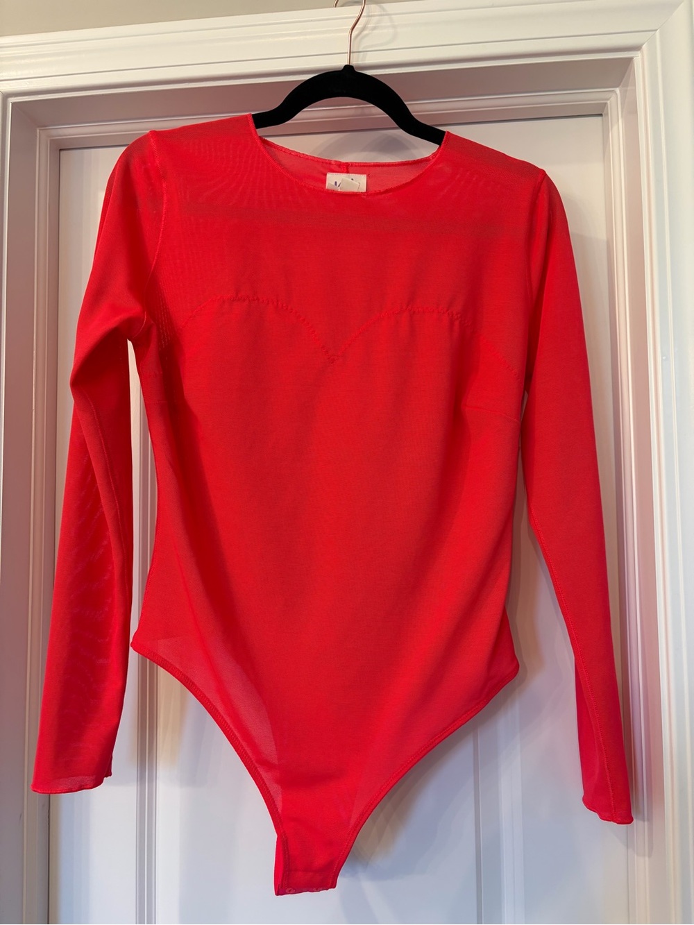 YITTY Bright Red Scoop Neck Bodysuit